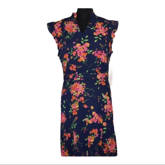 NWT Nanette Lepore Flutter Sleeve Midi Dress Sz 10 - Picture 6 of 10